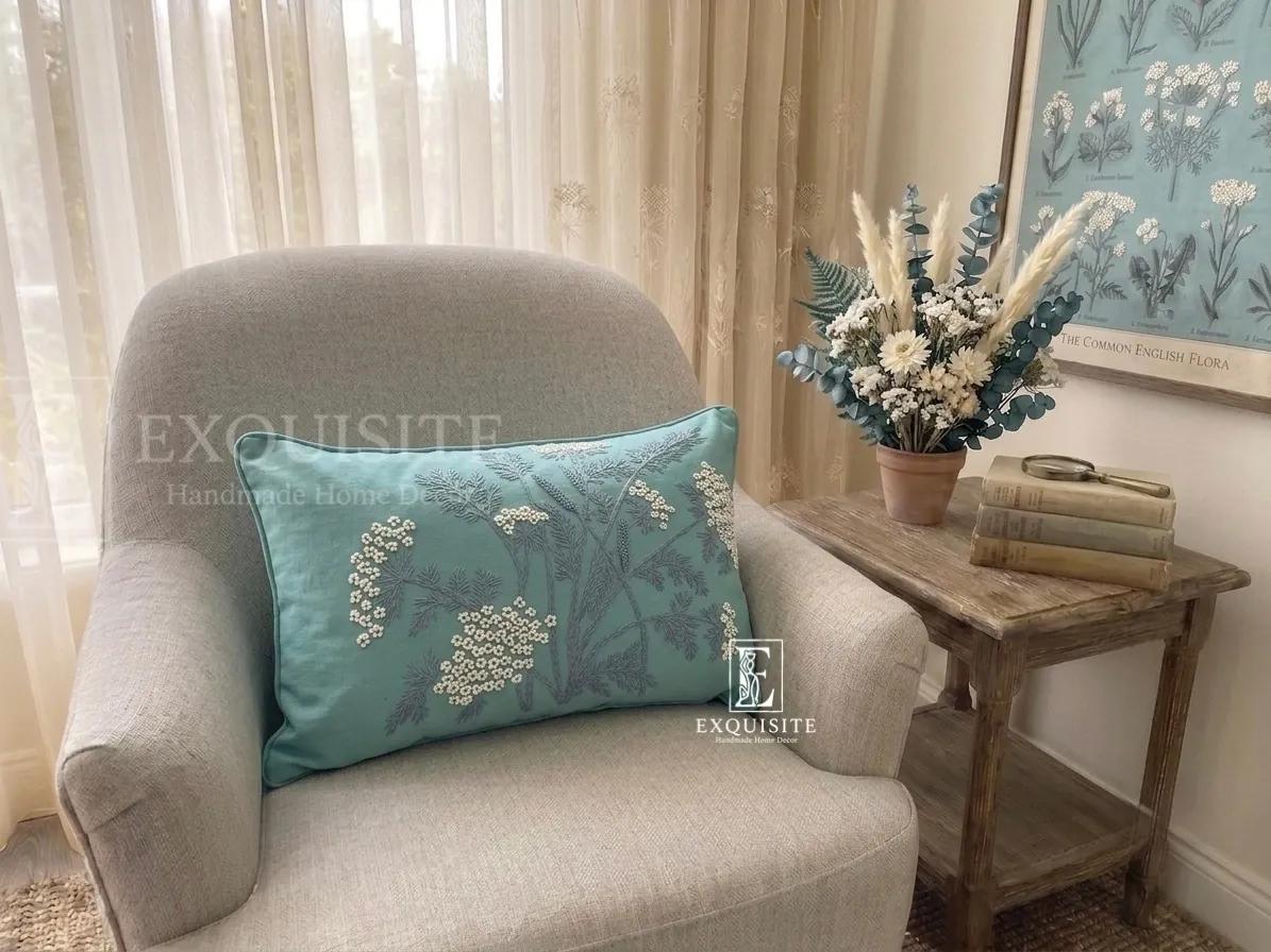 Gối thêu tay size 30x50 ảnh thu nhỏ 13