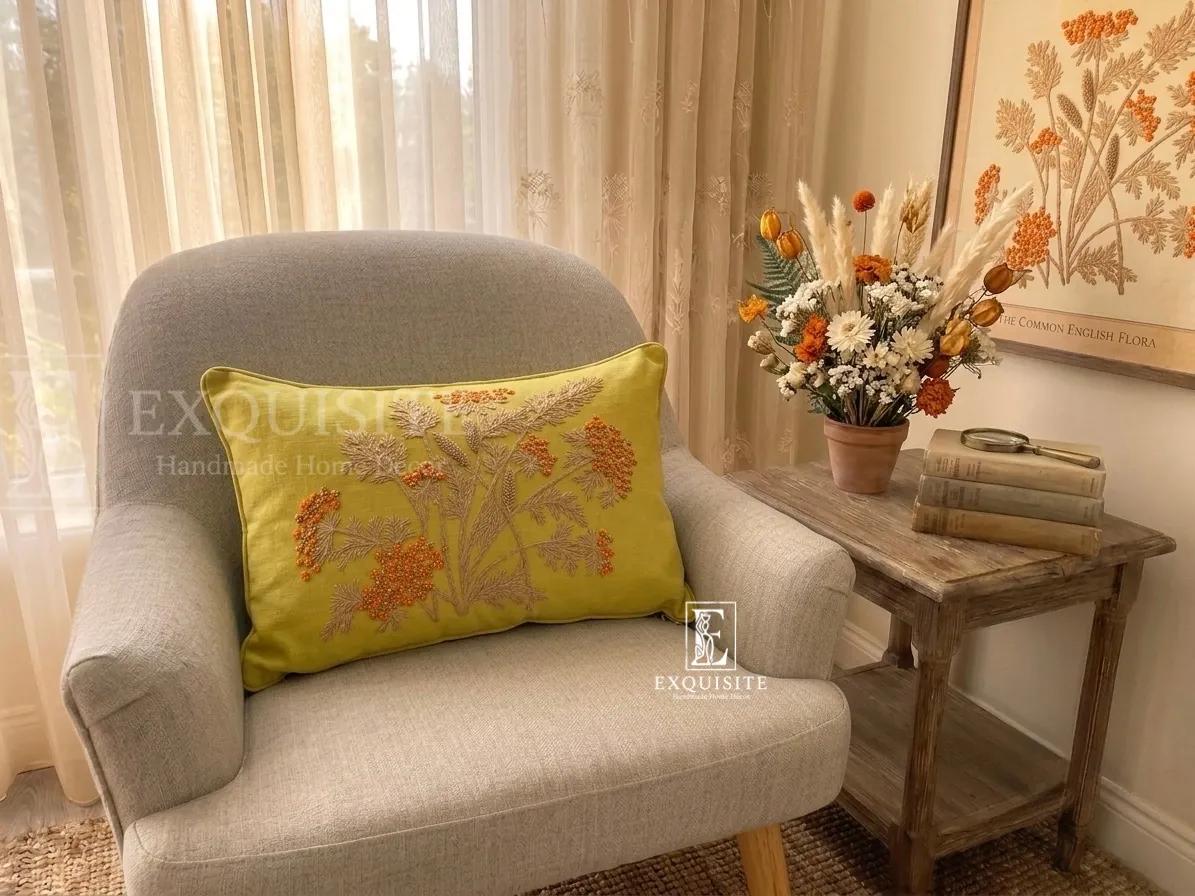 Gối thêu tay size 30x50 ảnh thu nhỏ 12