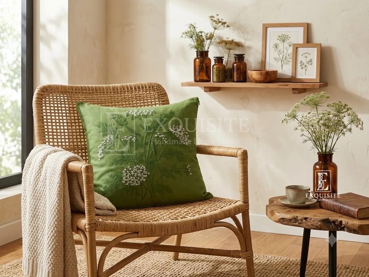 Gối thêu tay size 40x40 - hand embroidery cushion  ảnh thu nhỏ 3