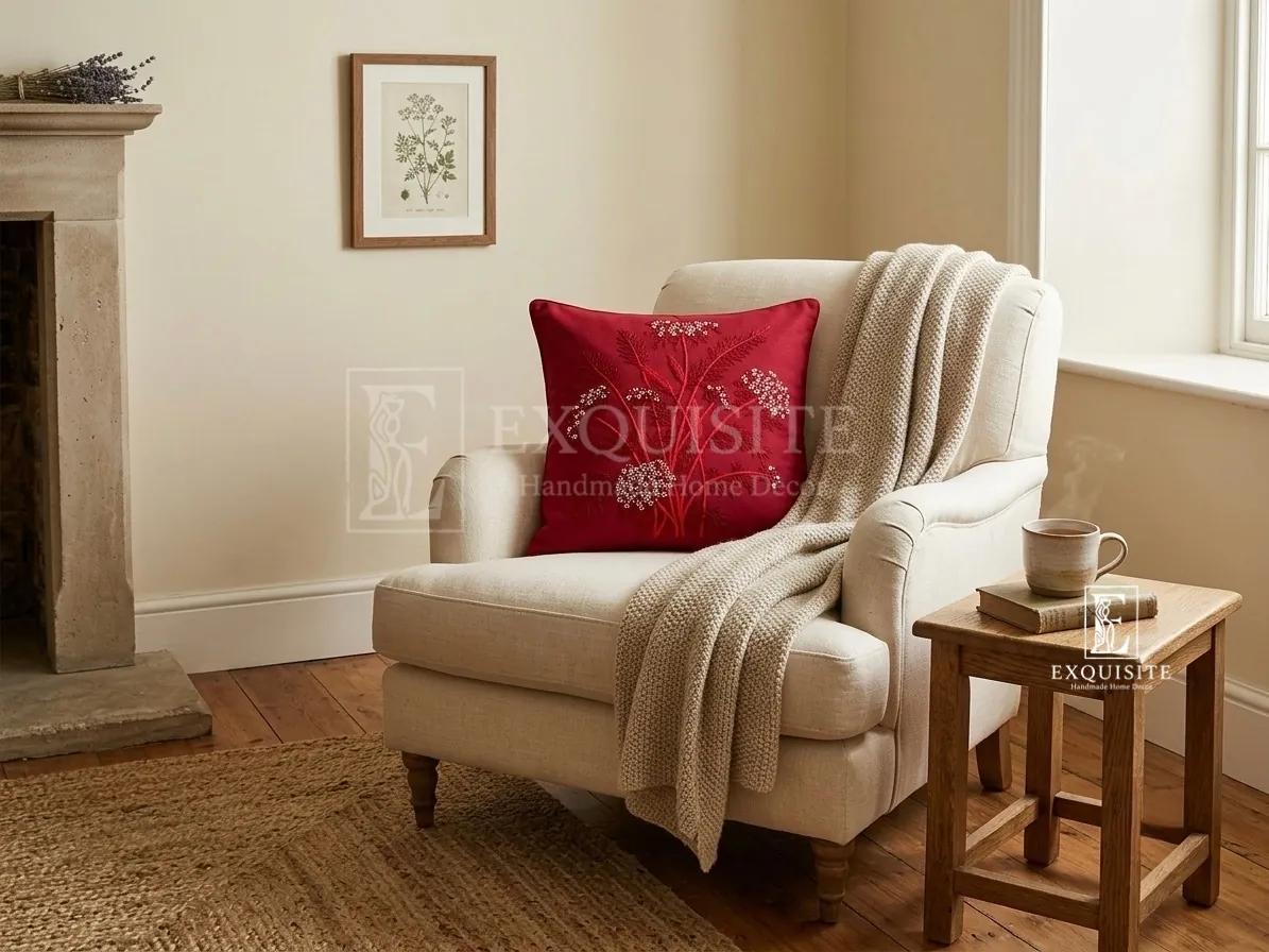Gối thêu tay size 40x40 - hand embroidery cushion  ảnh thu nhỏ 13