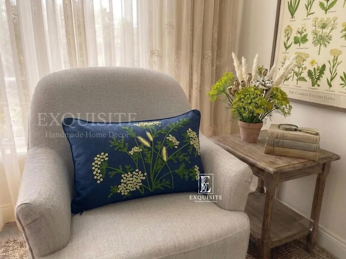 Gối thêu tay size 30x50 ảnh thu nhỏ 6