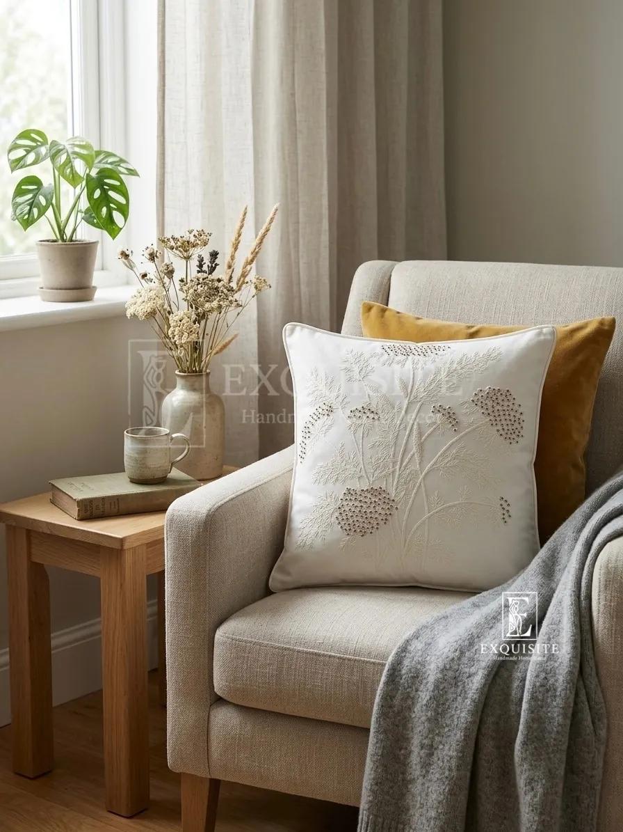 Gối thêu tay size 40x40 - hand embroidery cushion  ảnh thu nhỏ 2