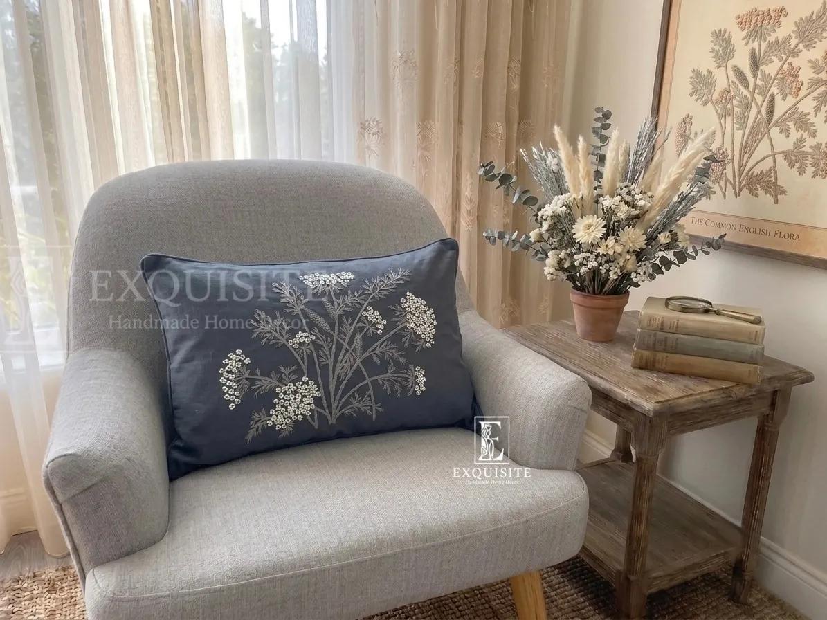 Gối thêu tay size 30x50 ảnh thu nhỏ 11
