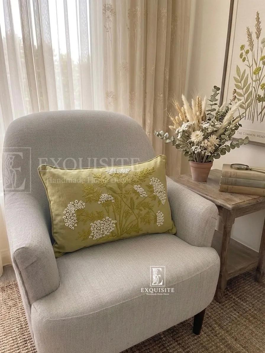 Gối thêu tay size 30x50 ảnh thu nhỏ 8