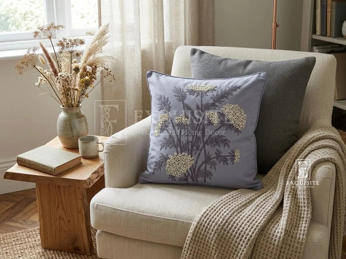 Gối thêu tay size 40x40 - hand embroidery cushion  ảnh thu nhỏ 9