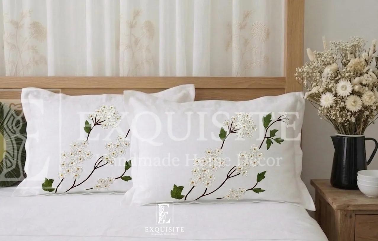 Gối ngủ cotton thêu tay ảnh thu nhỏ 9