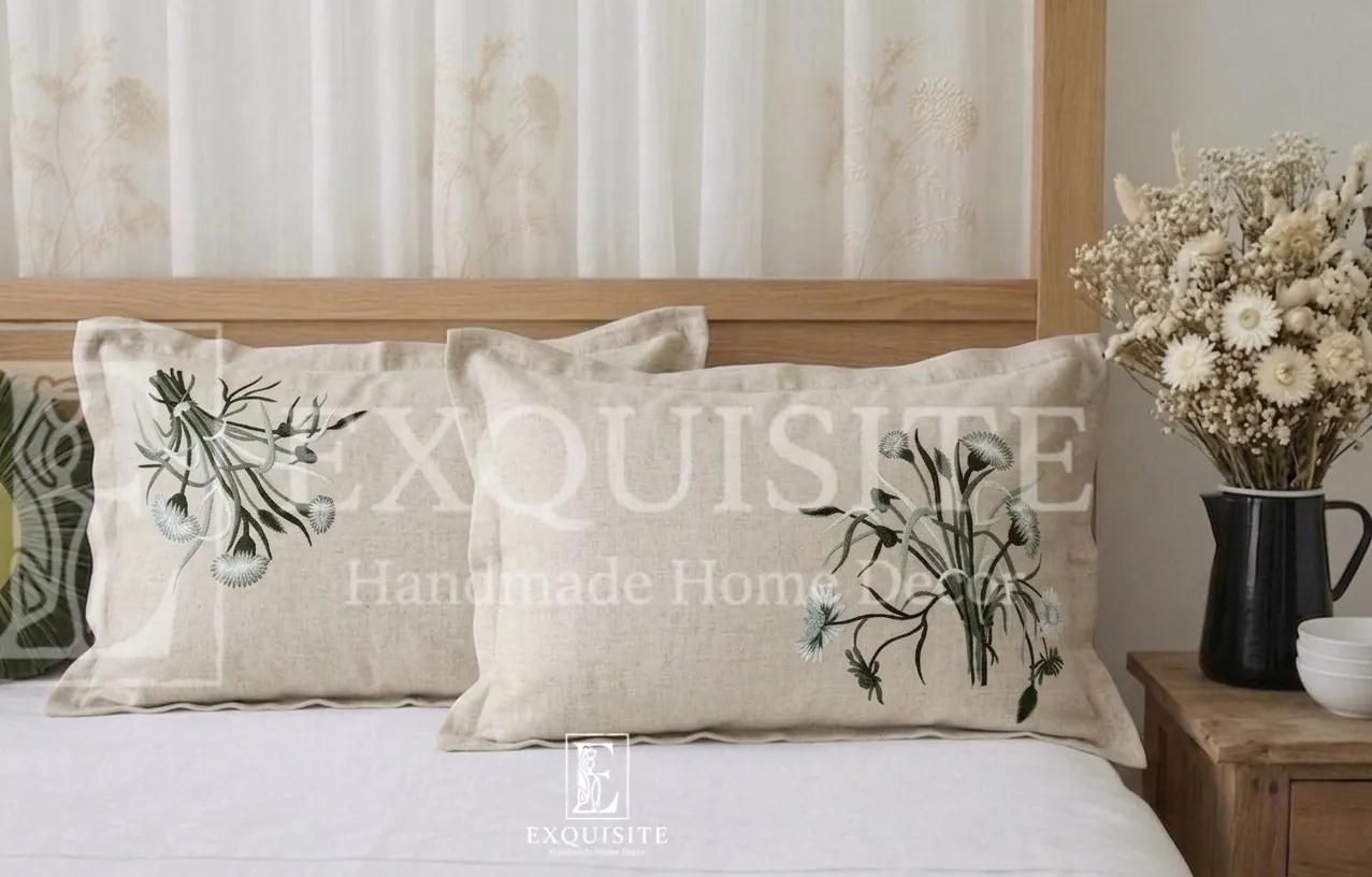 Gối ngủ cotton thêu tay ảnh thu nhỏ 11