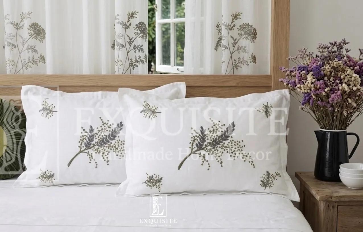 Gối ngủ cotton thêu tay ảnh thu nhỏ 19