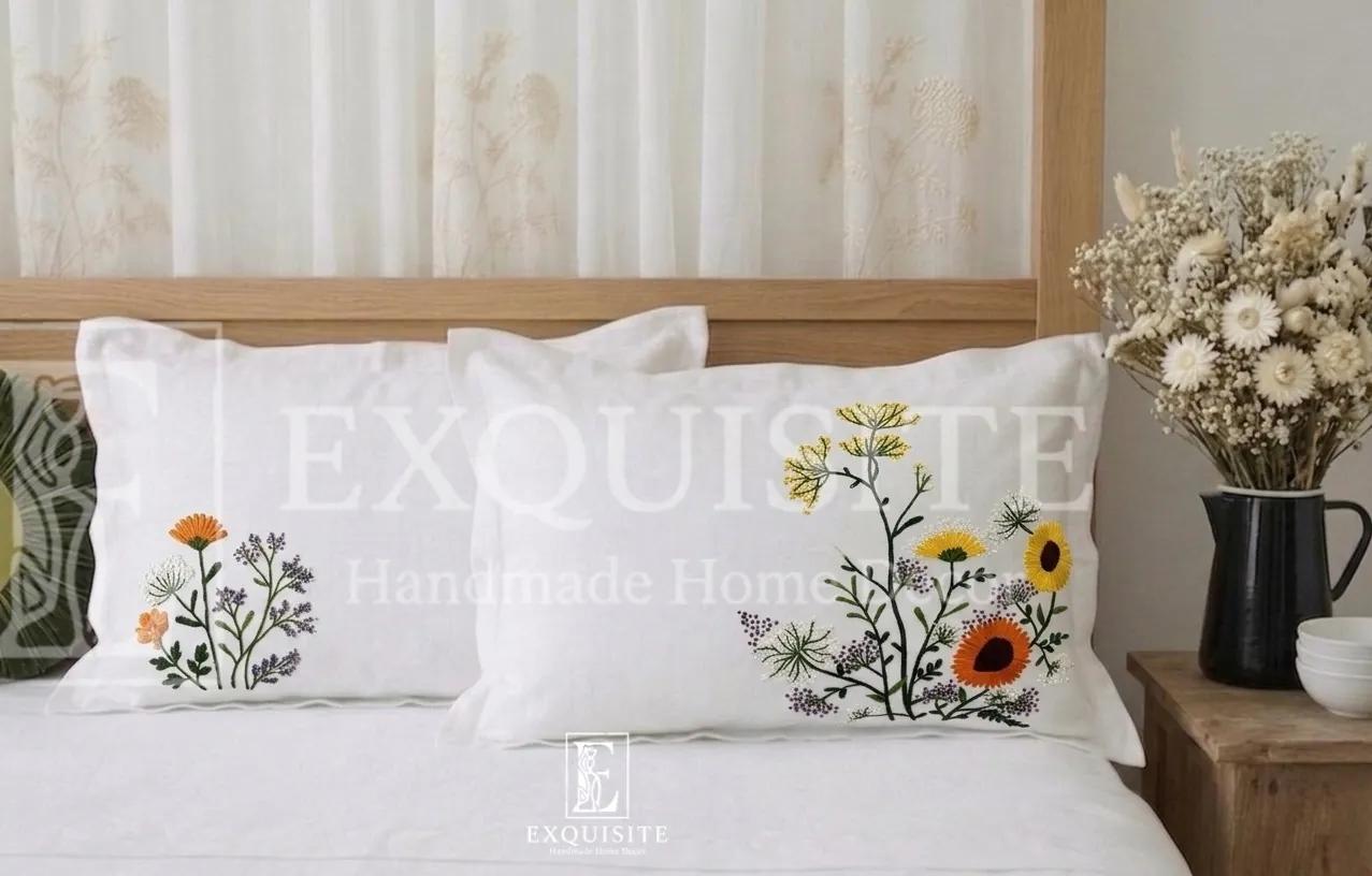 Gối ngủ cotton thêu tay ảnh thu nhỏ 20