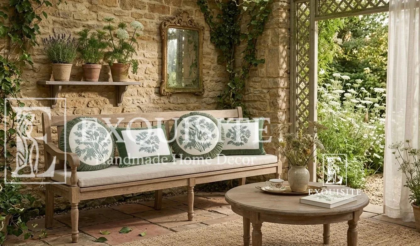 Combo 2 gối tròn nhung thêu tay và gối 30x40 nhung thêu tay-Vevet combo 2 round & 30x40 ảnh thu nhỏ 35