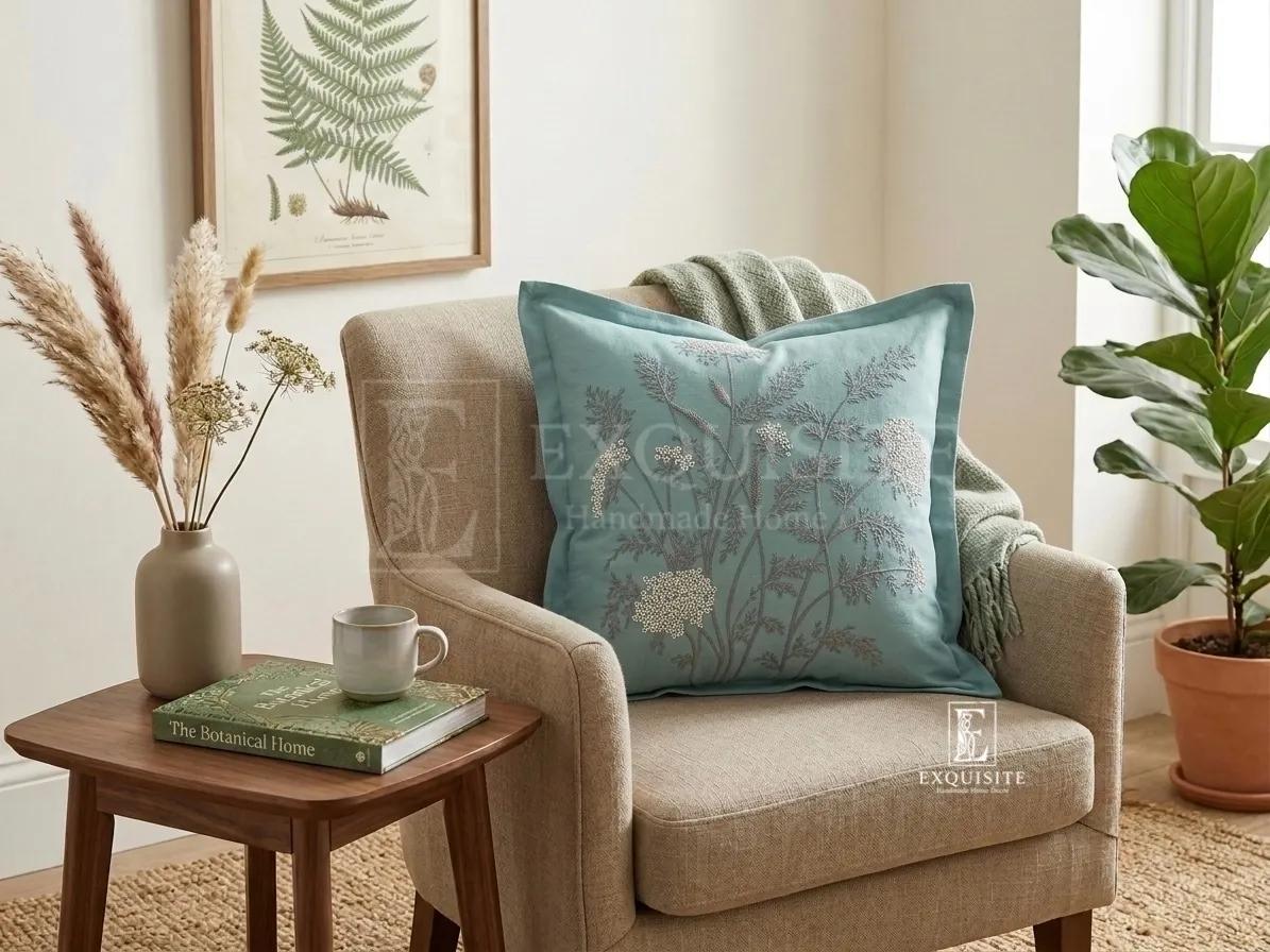 Gối thêu tay Euro size 60x60 - European size hand embroidery ảnh thu nhỏ 8