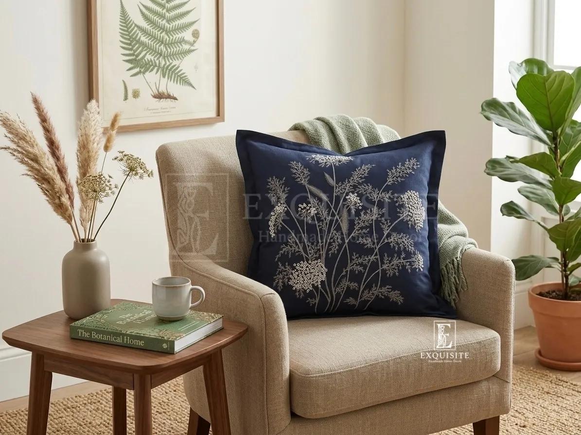 Gối thêu tay Euro size 60x60 - European size hand embroidery ảnh thu nhỏ 6