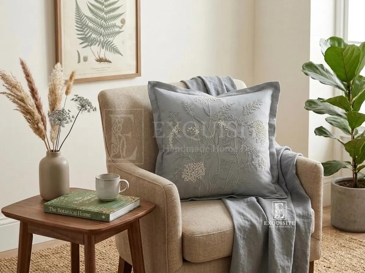 Gối thêu tay Euro size 60x60 - European size hand embroidery ảnh thu nhỏ 11