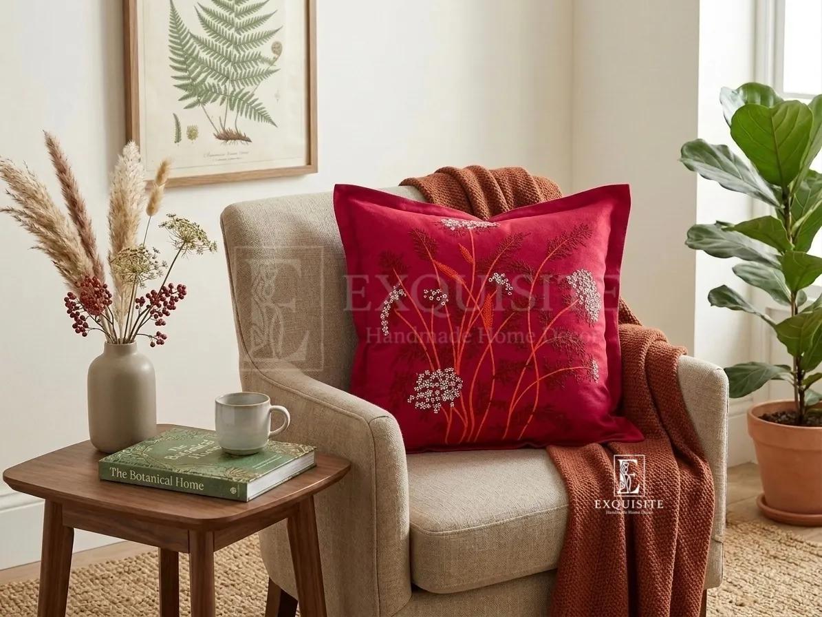 Gối thêu tay Euro size 60x60 - European size hand embroidery ảnh thu nhỏ 2