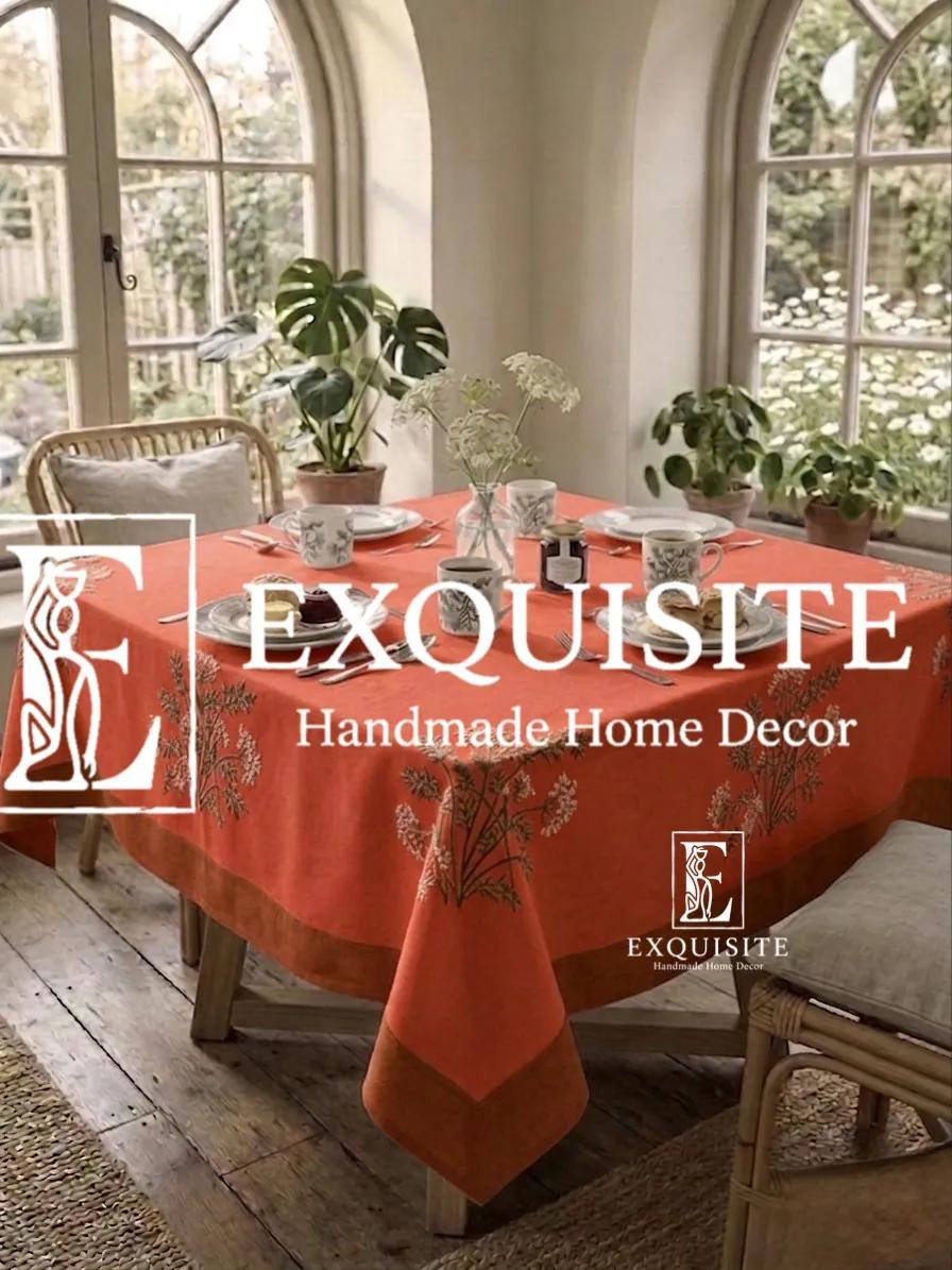 Coffee table square cloth- phủ bàn vuông thêu tay ảnh thu nhỏ 20