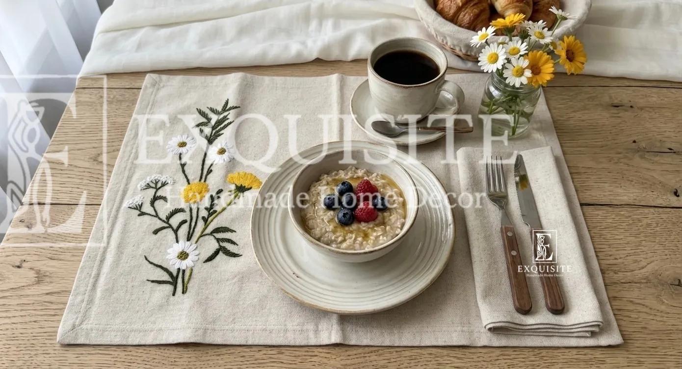 Lót đĩa thêu tay - Placemat hand embroidery ảnh thu nhỏ 13