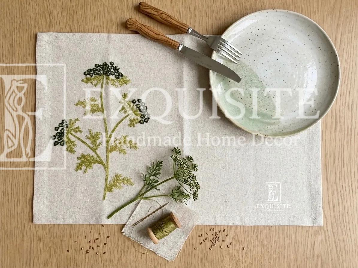 Lót đĩa thêu tay - Placemat hand embroidery ảnh thu nhỏ 15