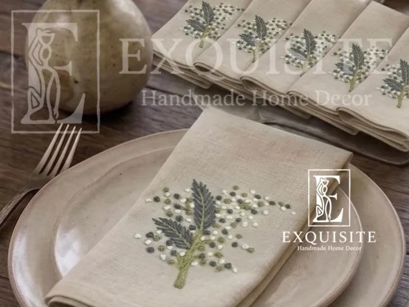 Khăn ăn thêu tay - Napkin hand embroidery