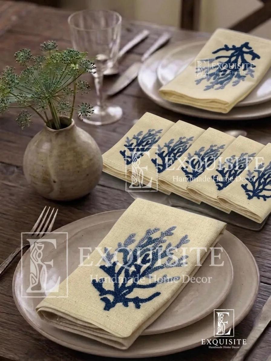 Khăn ăn thêu tay - Napkin hand embroidery ảnh thu nhỏ 18