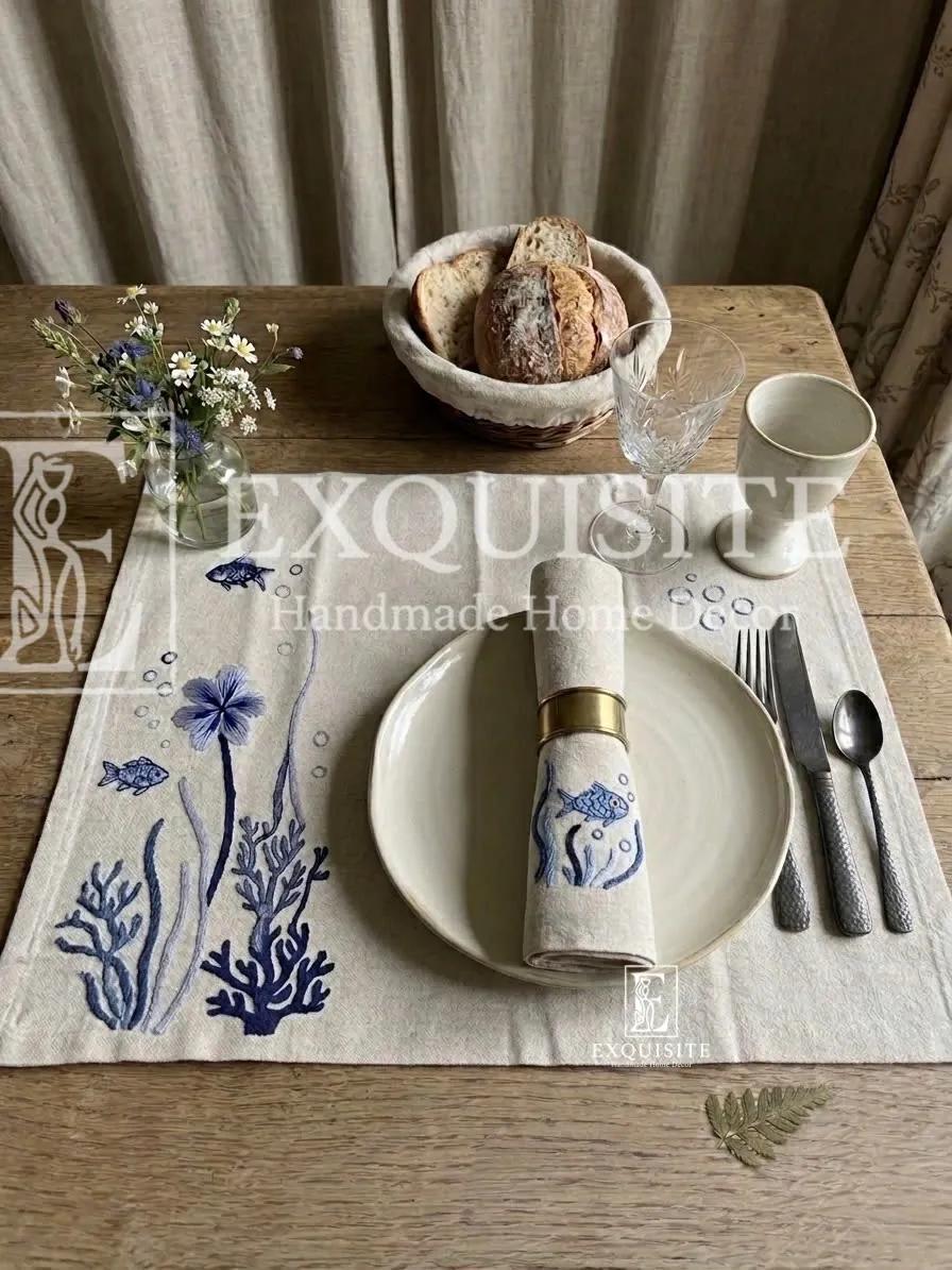 Lót đĩa thêu tay - Placemat hand embroidery ảnh thu nhỏ 5