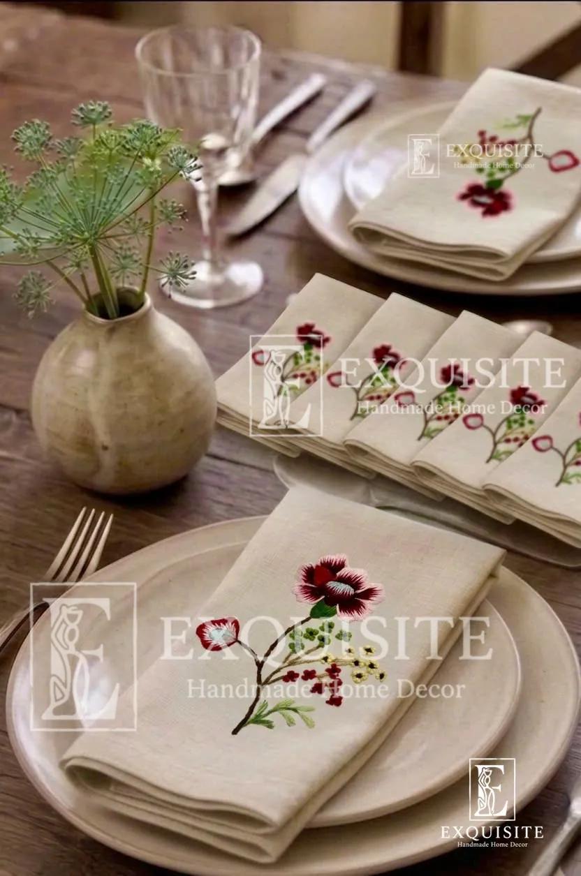 Khăn ăn thêu tay - Napkin hand embroidery ảnh thu nhỏ 6