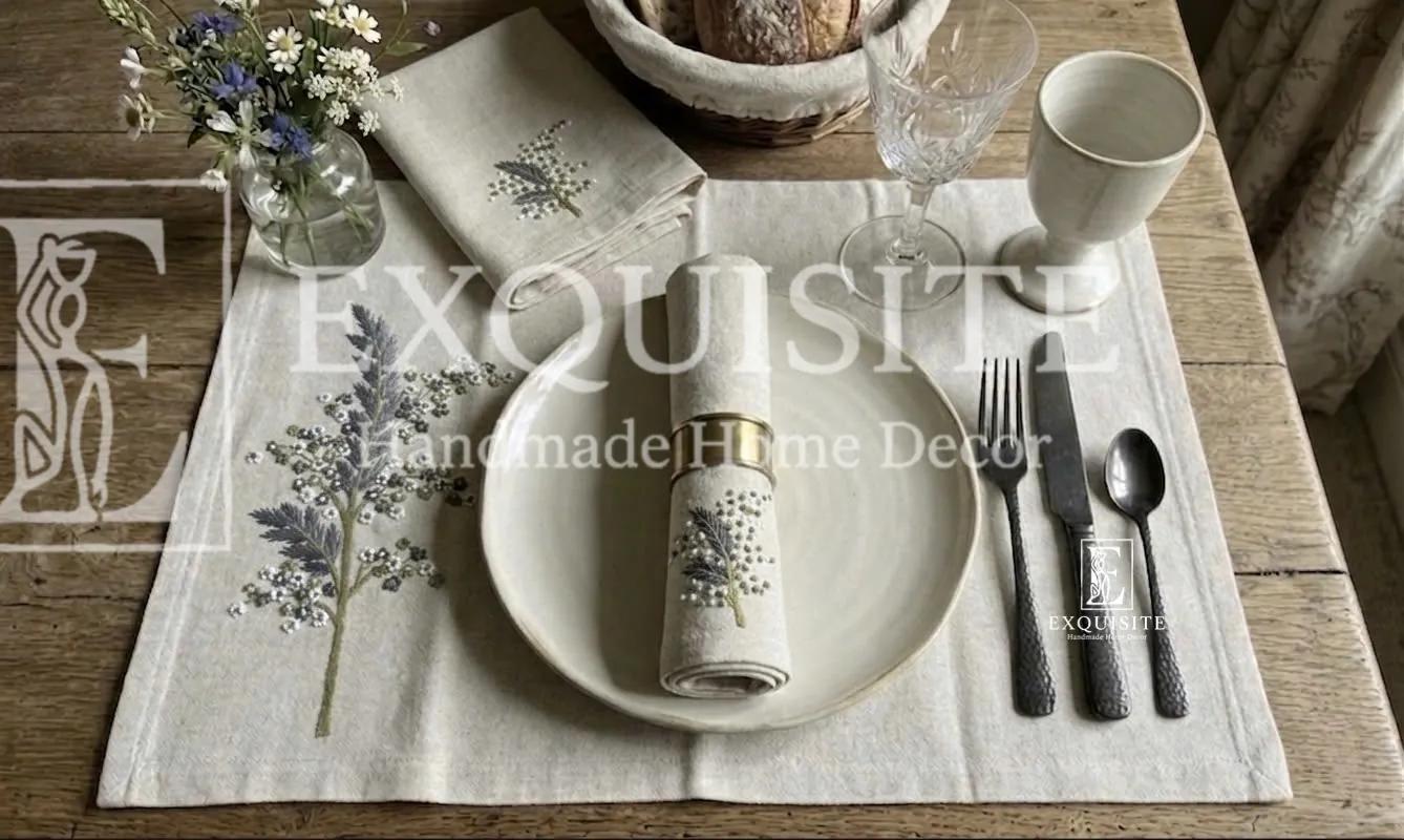 Lót đĩa thêu tay - Placemat hand embroidery ảnh thu nhỏ 3
