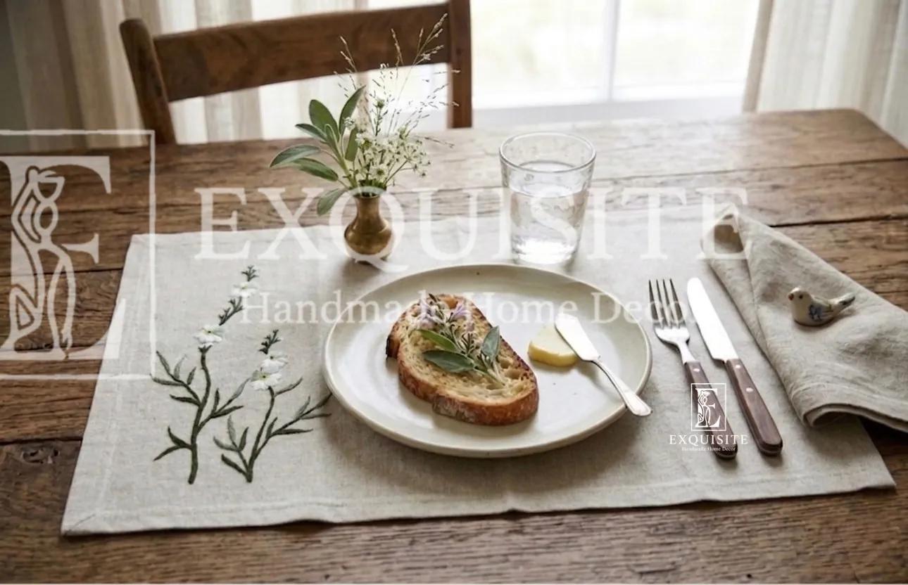 Lót đĩa thêu tay - Placemat hand embroidery ảnh thu nhỏ 7