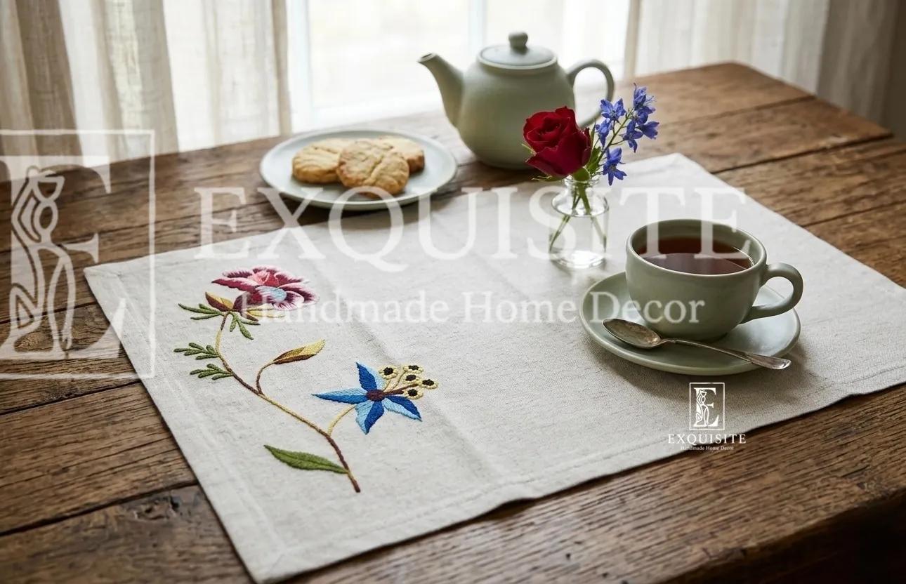 Lót đĩa thêu tay - Placemat hand embroidery ảnh thu nhỏ 8