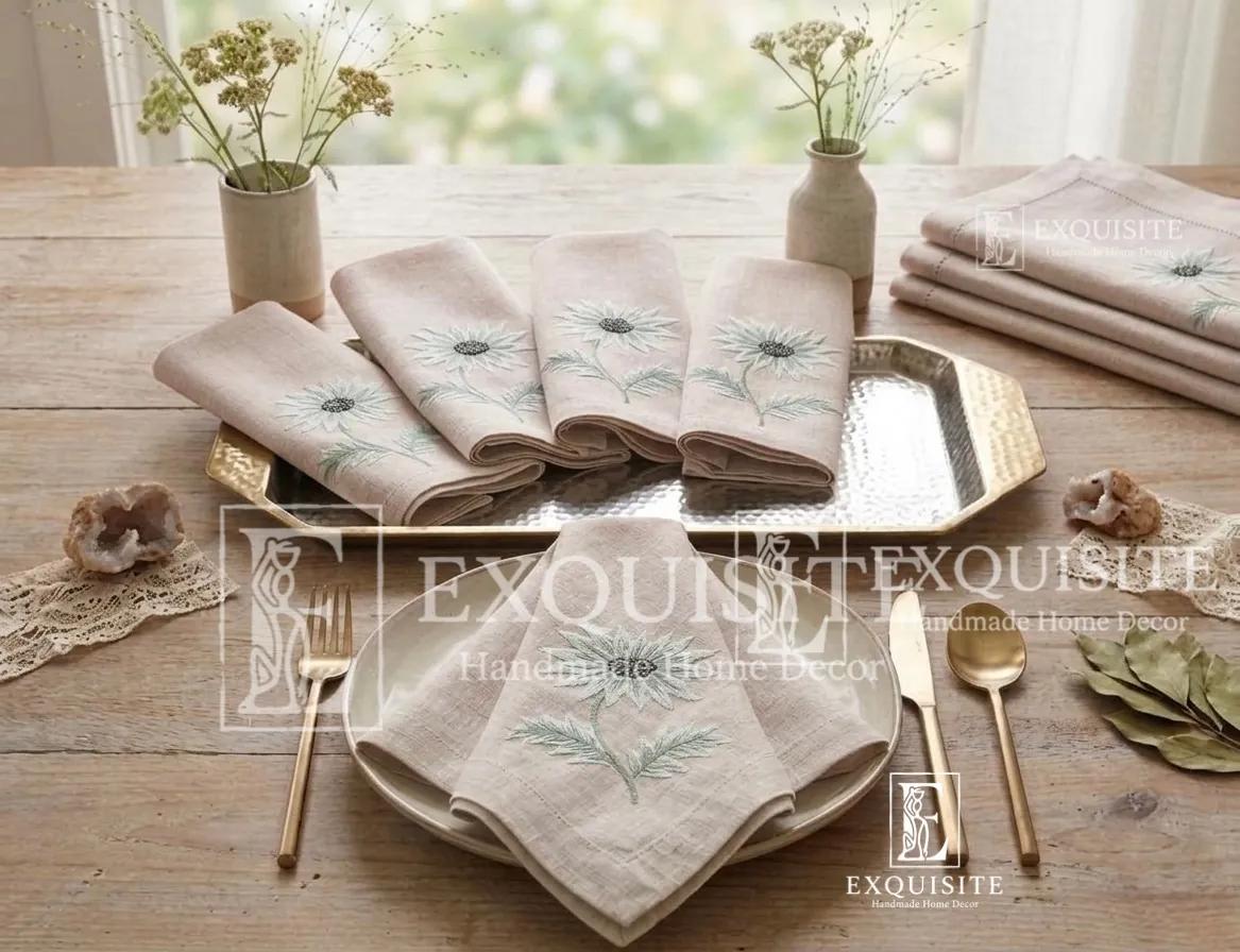 Khăn ăn thêu tay - Napkin hand embroidery ảnh thu nhỏ 4