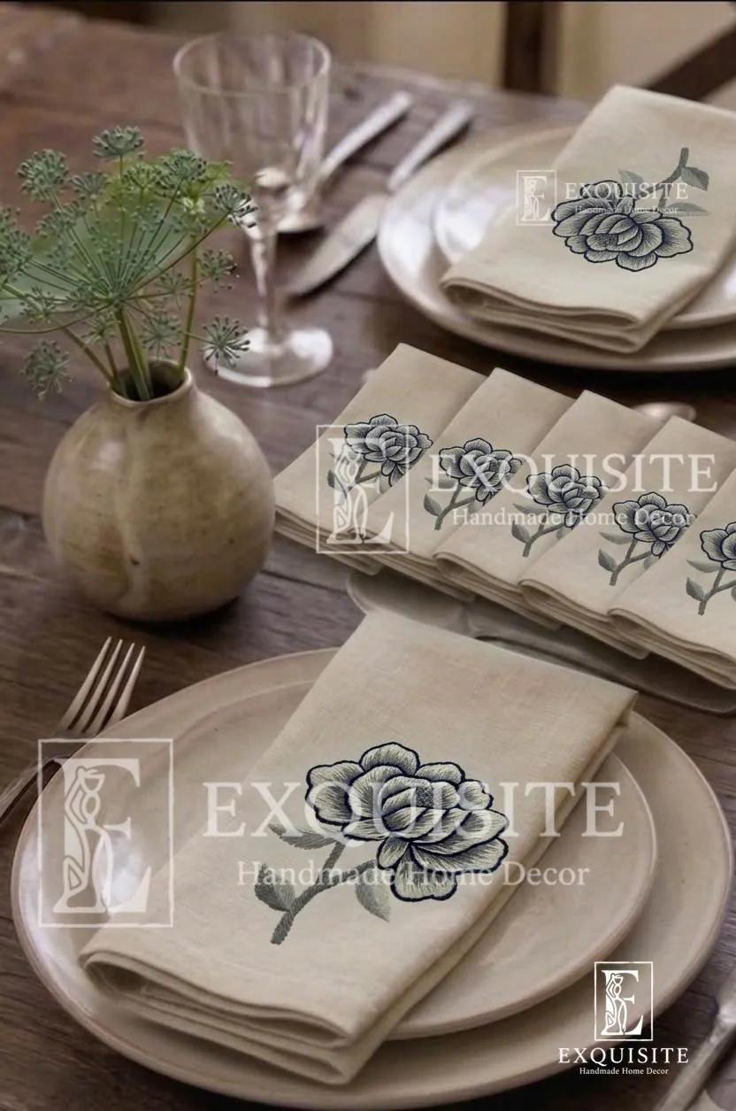 Khăn ăn thêu tay - Napkin hand embroidery ảnh thu nhỏ 8