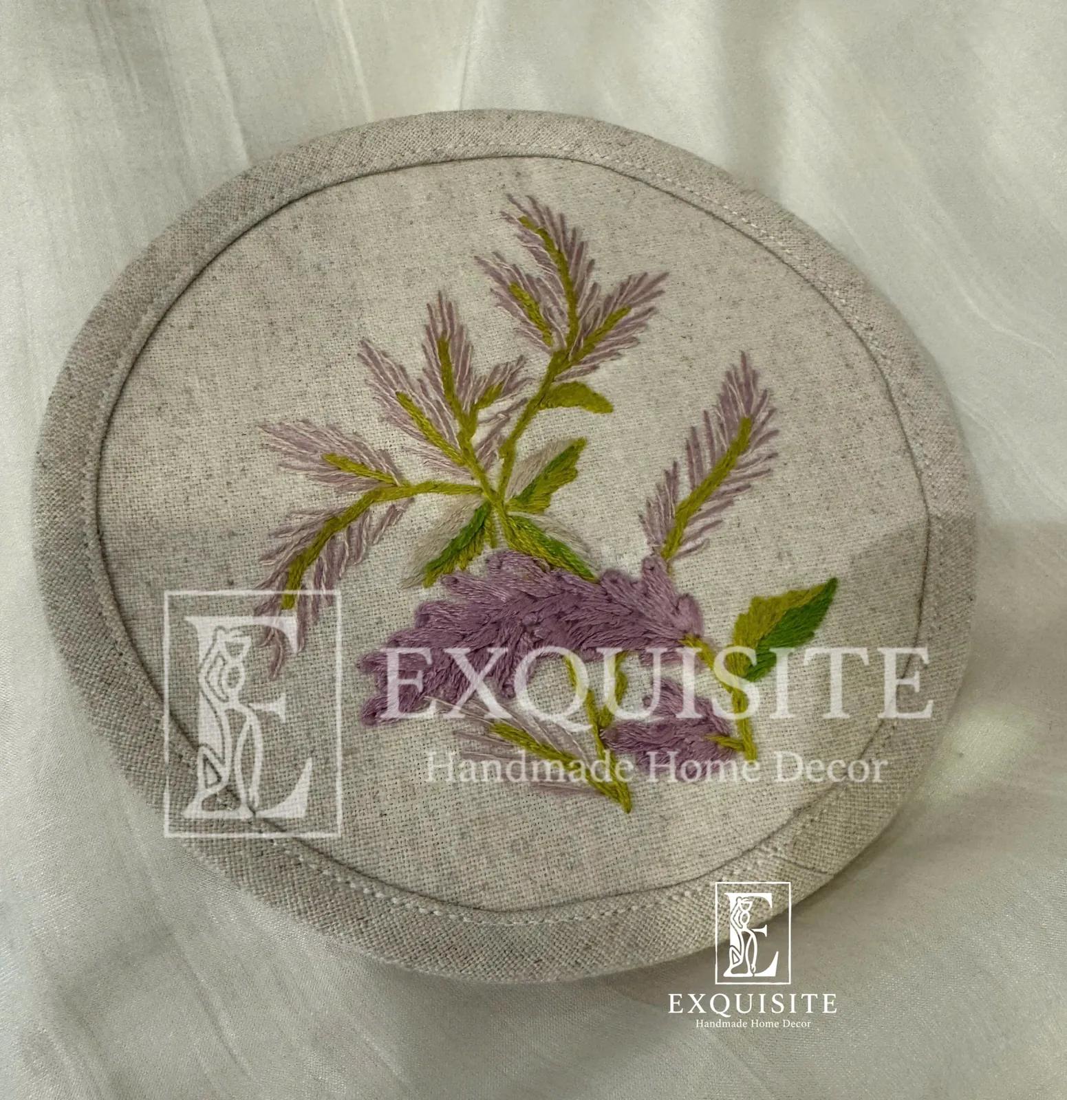 Lót ly-Lót cốc thêu tay- Coaster hand embroidery ảnh thu nhỏ 5