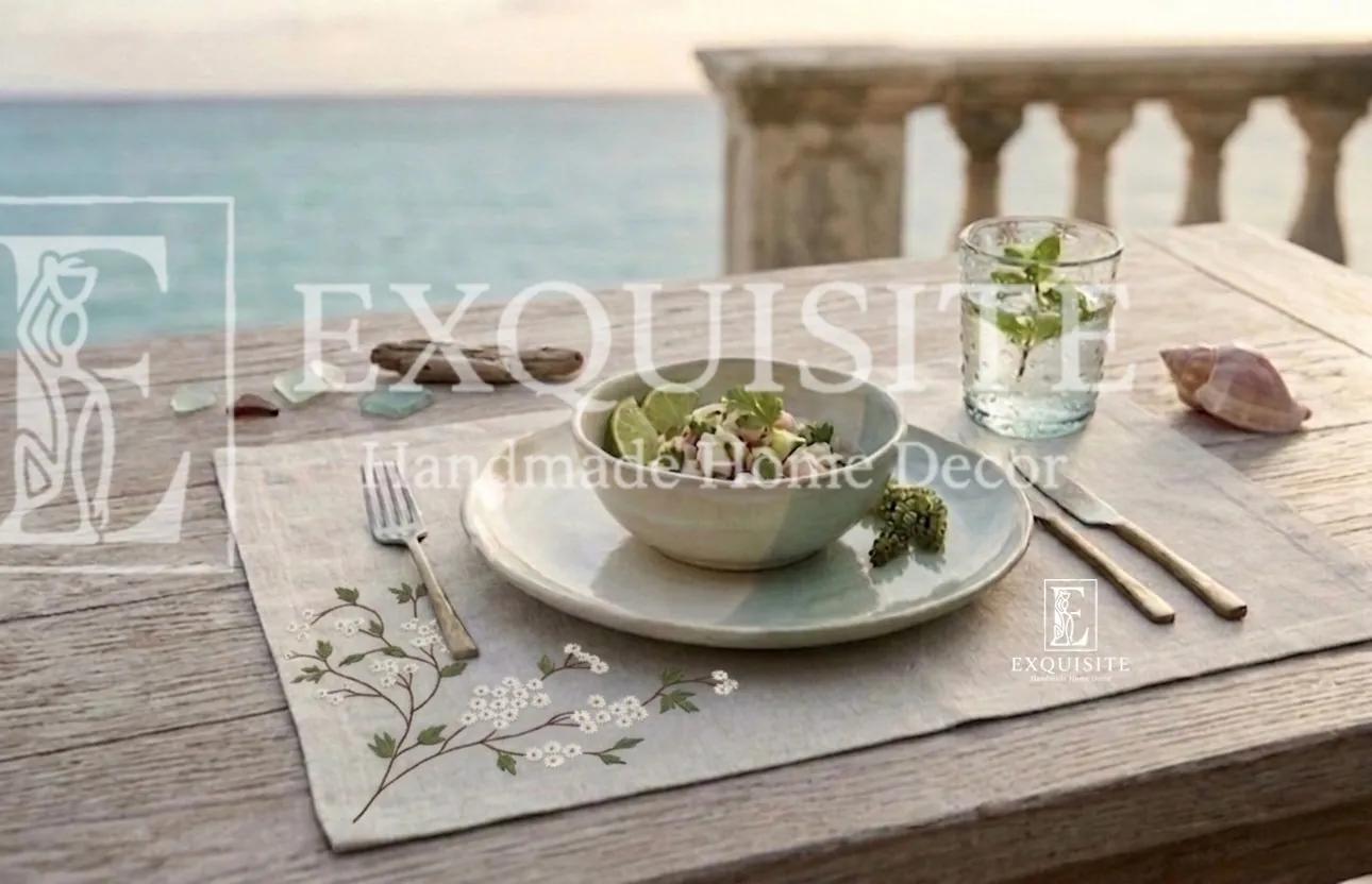 Lót đĩa thêu tay - Placemat hand embroidery ảnh thu nhỏ 6
