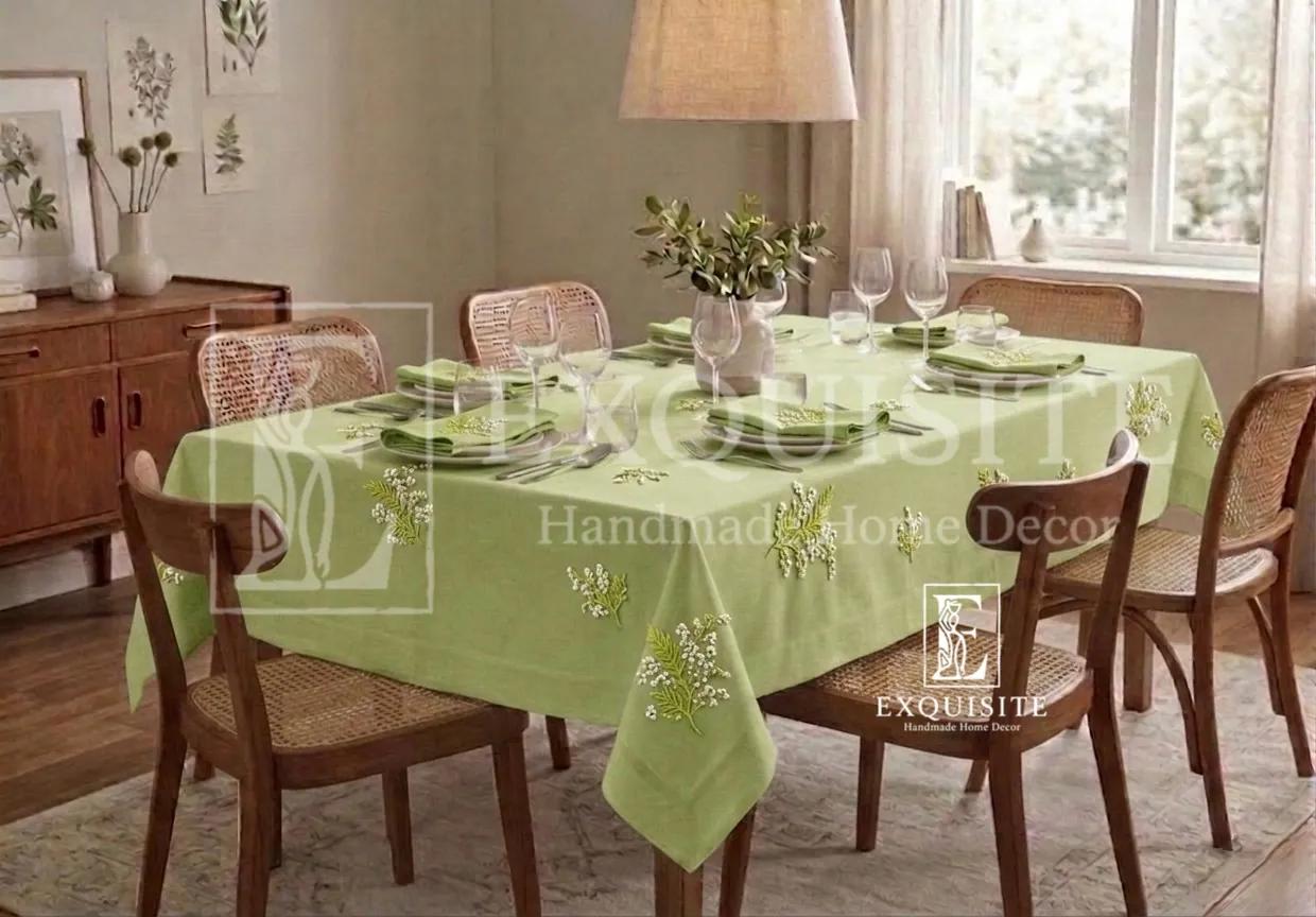 Phủ bàn ăn thêu tay size 1,6mx2,5m ảnh thu nhỏ 11