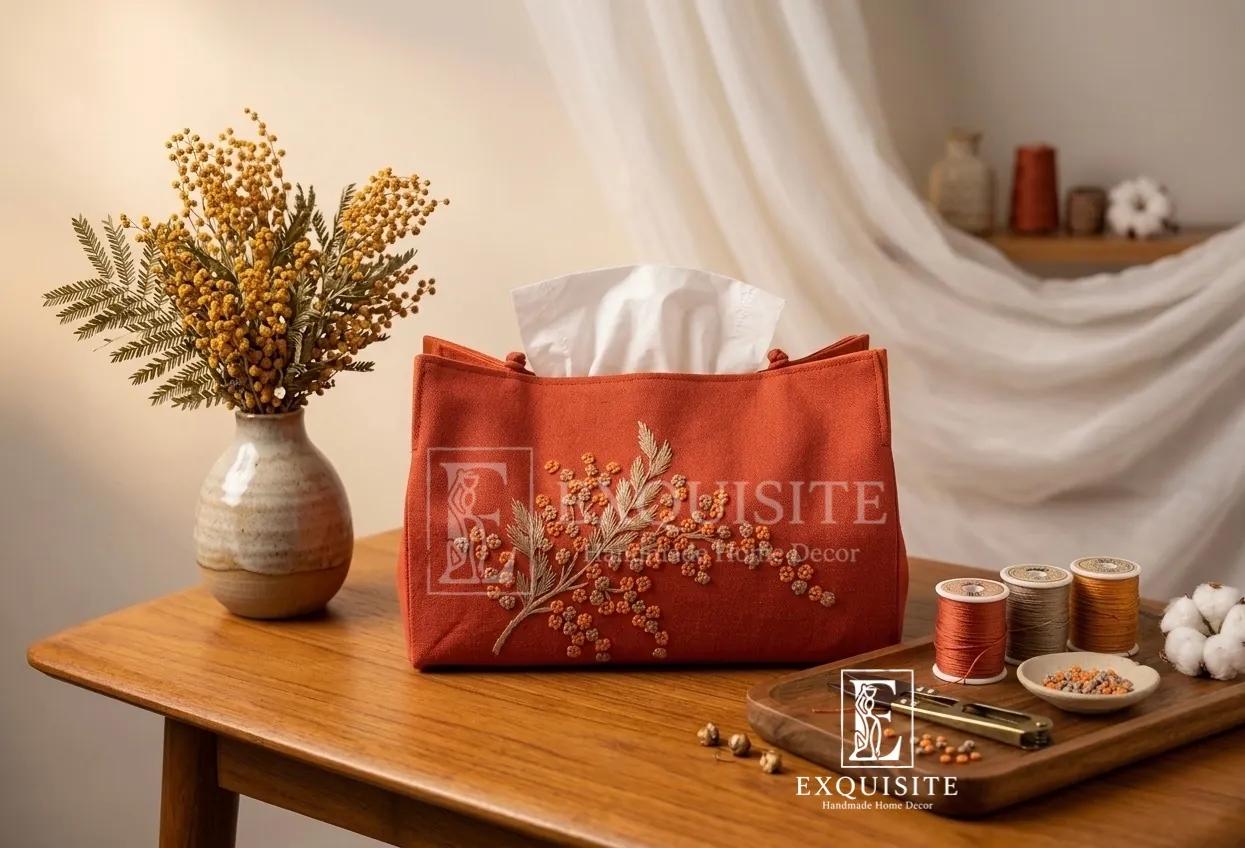 Hôp giấy ăn thêu tay - TIssue box hand embroidery ảnh thu nhỏ 8
