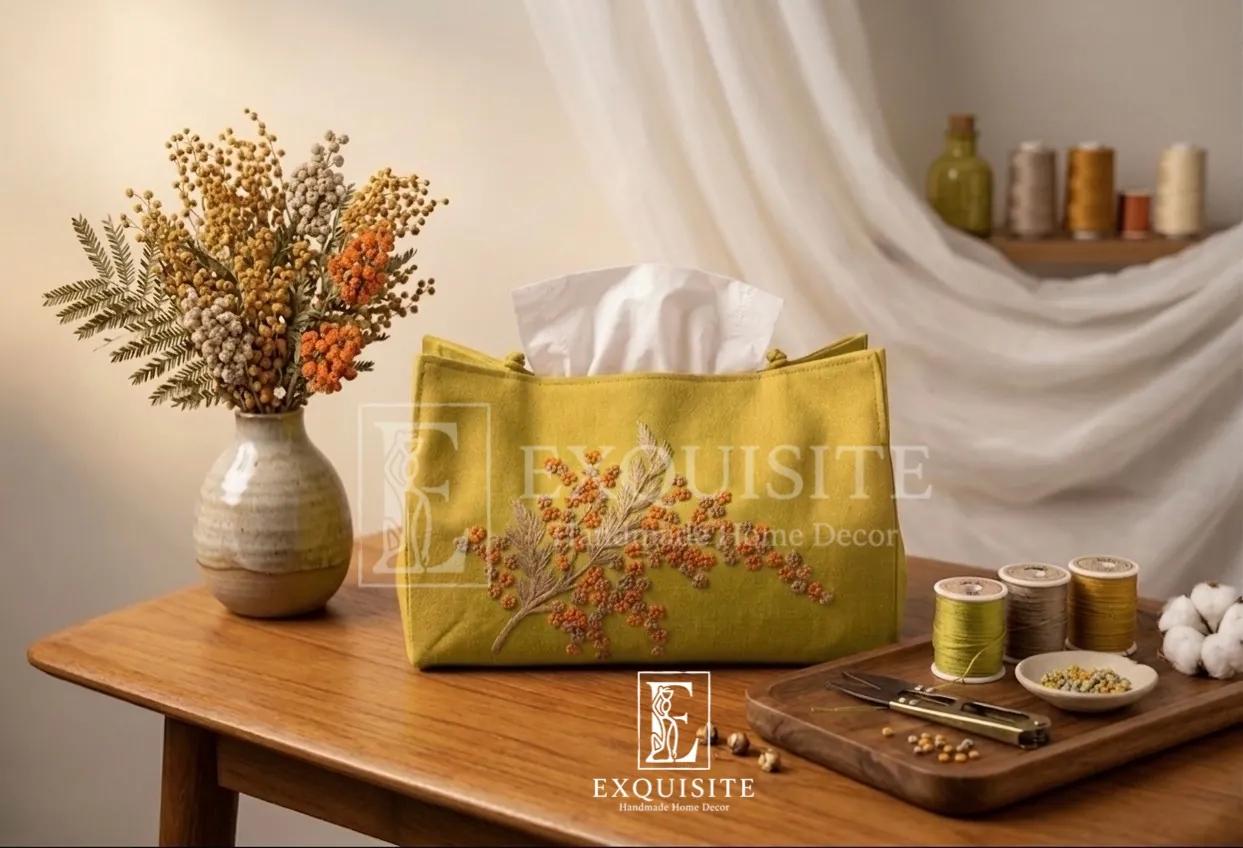 Hôp giấy ăn thêu tay - TIssue box hand embroidery ảnh thu nhỏ 7