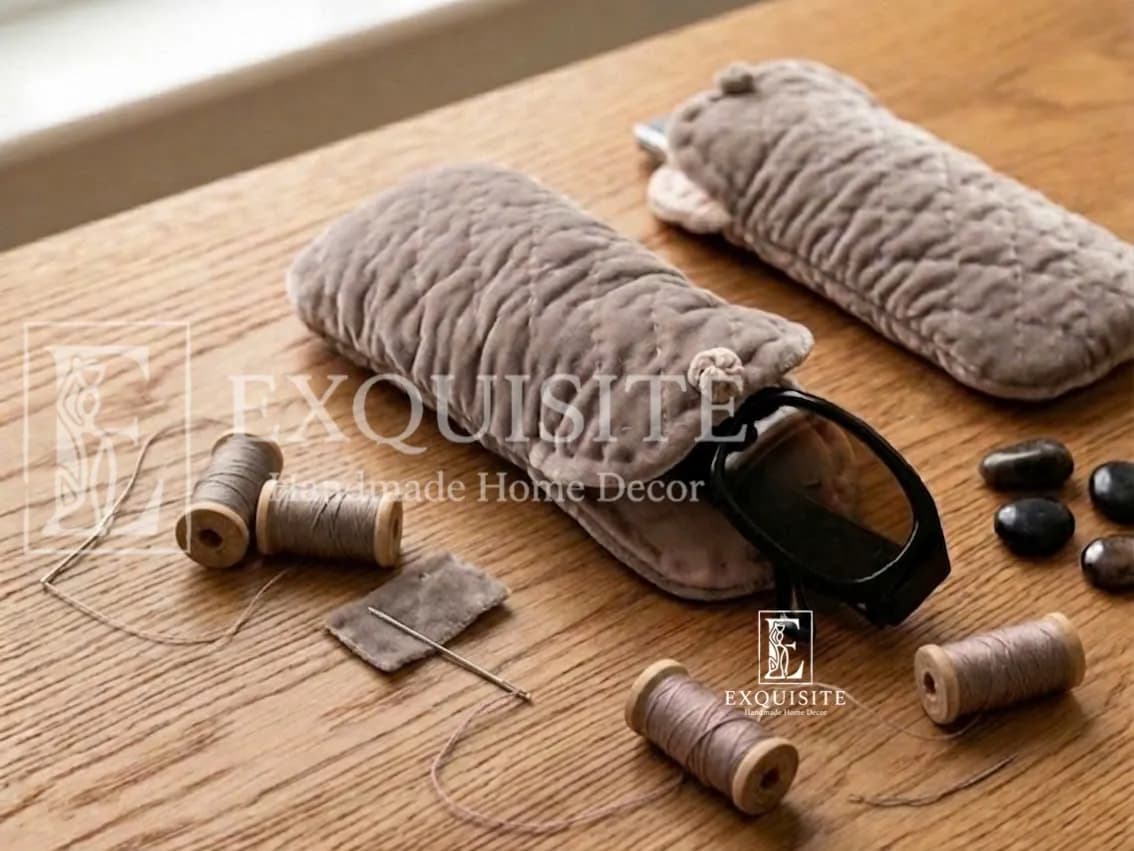 Túi đựng kính nhung cao cấp khâu tay - Glasses bag velvet 