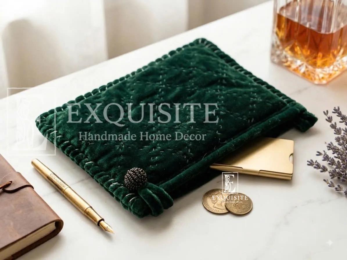 Wallet ví nhung khâu tay -  ảnh thu nhỏ 2