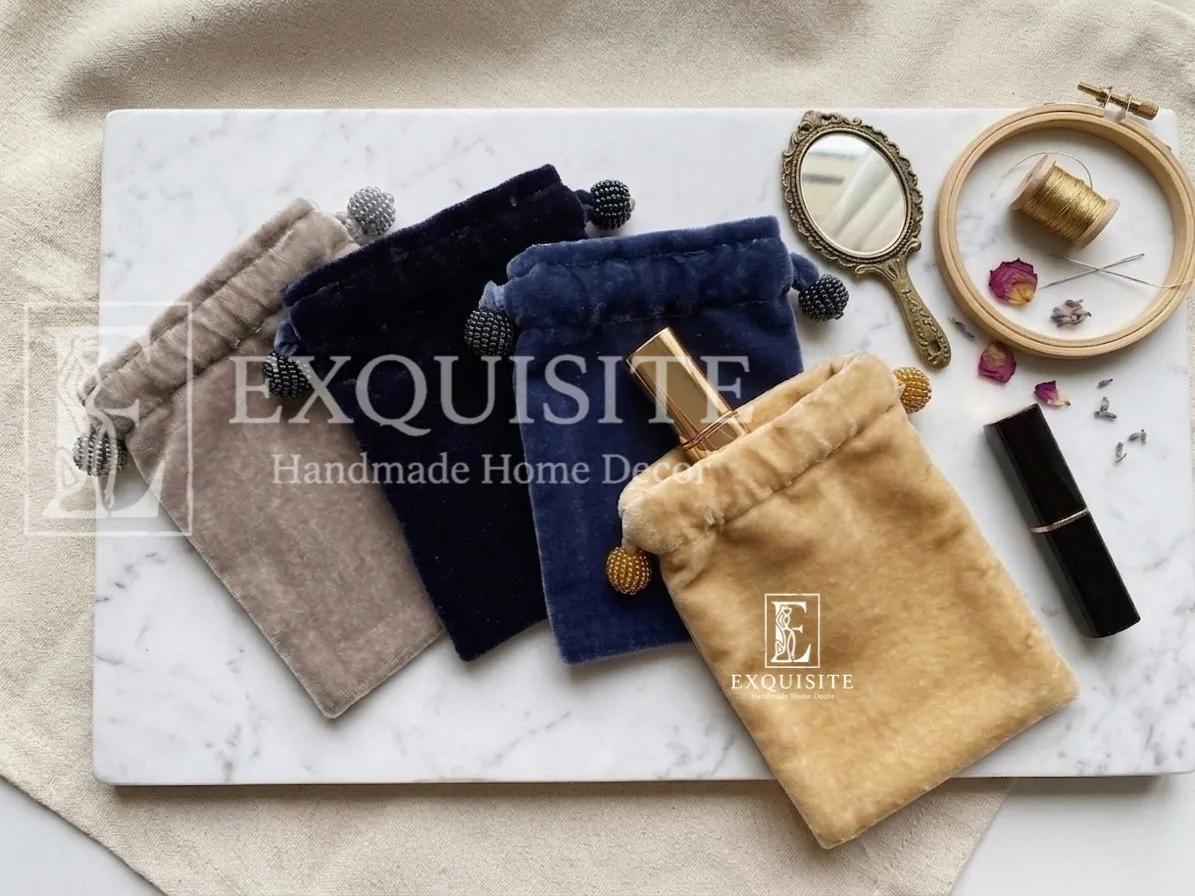 Túi nhung size nhỏ đựng son - cosmetic bag velvet