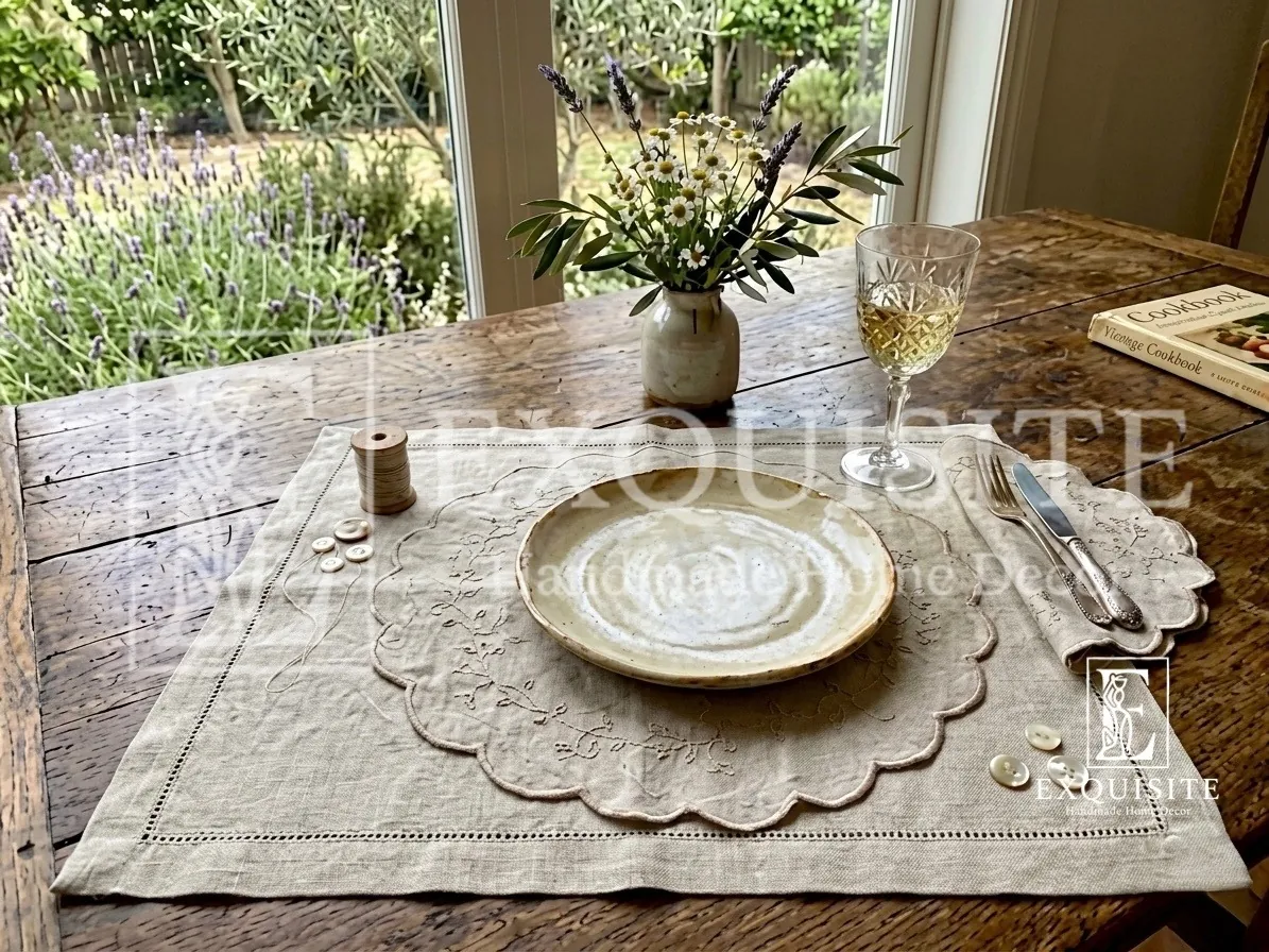 Ancient table placemat- lót đĩa rua tay cổ đại