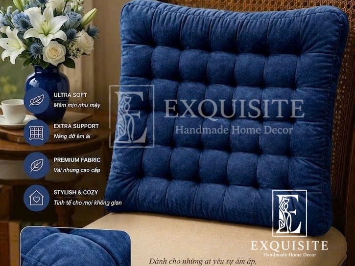 Sitting cushion with hand stitching - Đệm ngồi khâu tay — Exclusive Piece