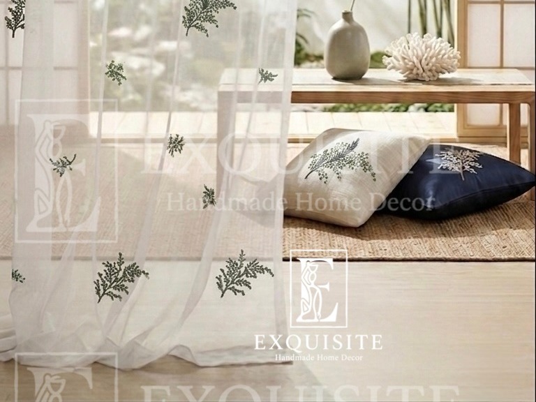 Organza curtain w-embroidery- Rèm thêu tay