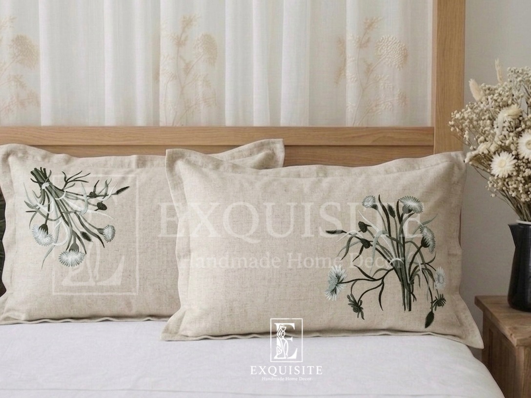 Pillow case with hand embroidery - Gối ngủ thêu tay — Exclusive Piece