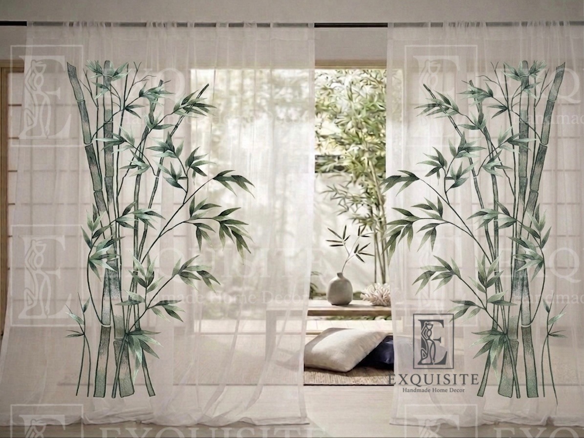 Organza curtain w-embroidery- Rèm thêu tay