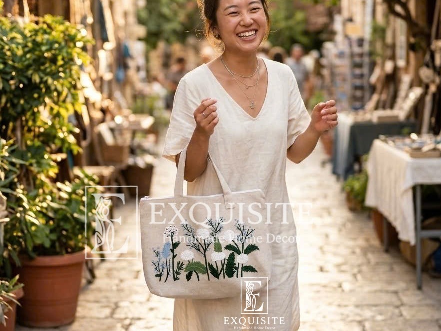 Bag w-hand embroidery- Tuí thêu tay