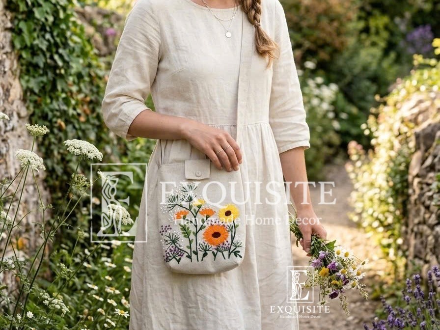 Bag w-hand embroidery- Túi thêu tay