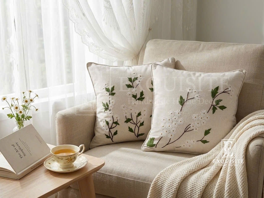 Cushion hand embroidery collection — Exclusive Piece