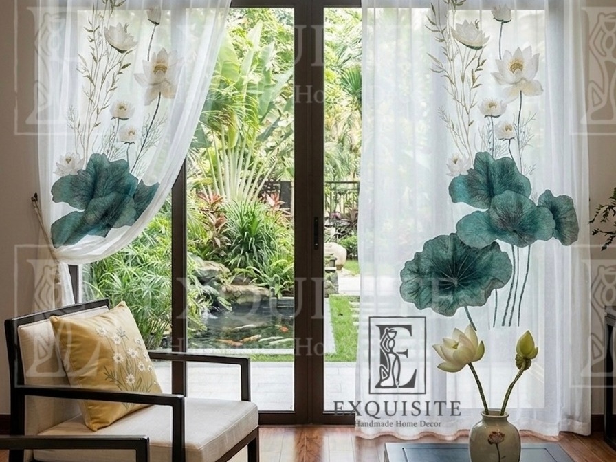 Organza curtain w-embroidery- Rèm thêu tay
